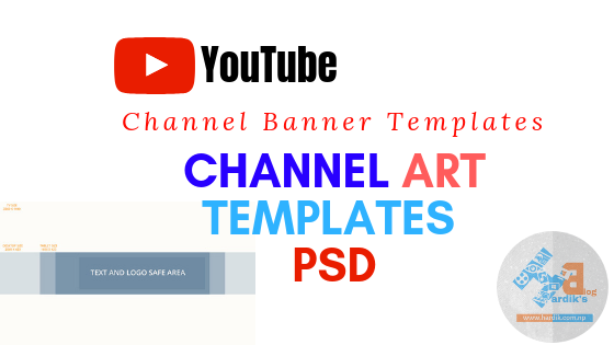 youtube channel art template psd